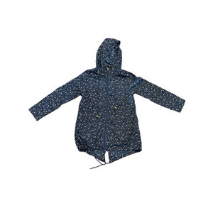Denim Co Women’s Parka in A Pocket Raincoat Navy/White Stars Size S​​​​​